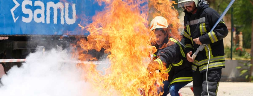 formación extinción de incendios SAMU