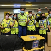 Equipo de voluntarios de SAMU que viaja a La Palma