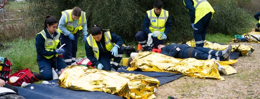 Simulacro organizado por Escuela SAMU